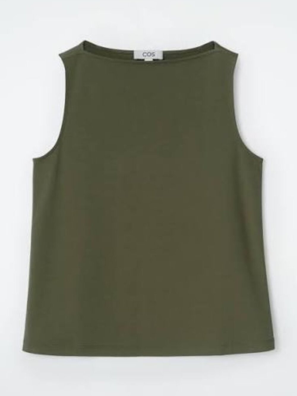 NWT NEVER WORN COS Boat-Neck Tank Top Khaki Size M